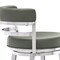 Armen Living Titana 26" Counter Height Swivel Gray Faux Leather and Brushed Stainless Steel Bar Stool 840254335073 - alternate 6